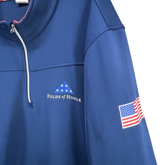 Folds Of Honor Pullover Womens 3XL Blue Stars Flag Patriotic Logo Athletic USA - Picture 3 of 13